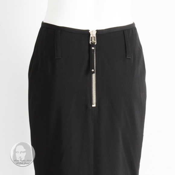 Jean Paul Gaultier Skirt Femme Label Black Chunky Zip Pencil Style US 8 - Picture 6 of 8